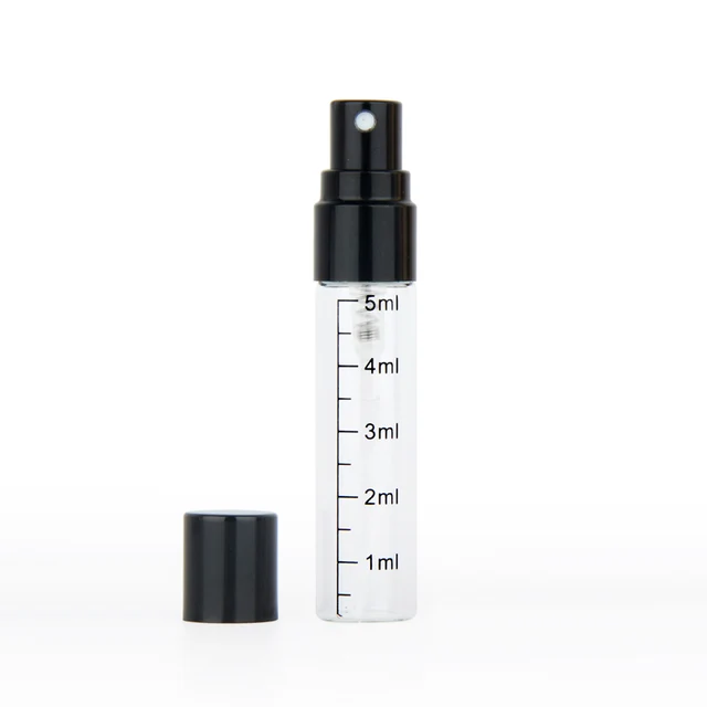 Botella-De-Cristal-5ml-Con-Tapa-Metalica-Negro